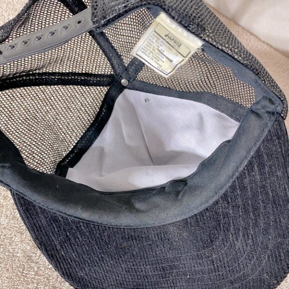 Vintage Black Corduroy New Brunswick Mesh Snap Back Trucker Hat - Picture 6 of 9